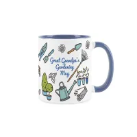 Great Grandpas Gardening Mug - Gardening Accessories & Tools Presents - White & Blue Coffee/Tea Gift for Gardeners 11oz