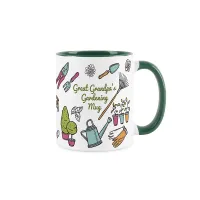 Great Grandpas Gardening Mug - Gardening Accessories & Tools Presents - White & Dark Green Coffee/Tea Gift for Gardeners 11oz