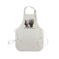 Assistant Gardener Childrens Apron - Garden Gnome Floral Wheelbarrow Kids Gift - Apron with Adjustable Neck & Waist Ties