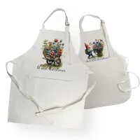 Gardening Aprons Set - Head Gardener & Assistant Gardener Gift Set - Parent & Child Apron with Adjustable Neck & Waist Ties
