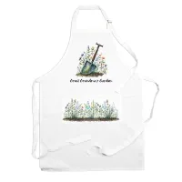 Great Grandmas Garden Apron - Gardening Apron with Adjustable Neck and Waist Ties - Large Front Pocket Womens Gifts for Her