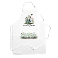 Great Nannys Garden Apron - Gardening Apron with Adjustable Neck and Waist Ties - Large Front Pocket Womens Gifts for Her