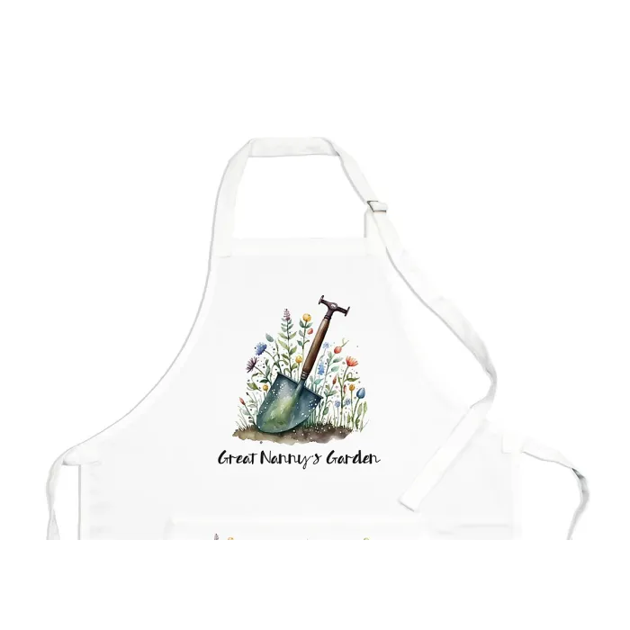Great Nannys Garden Apron - Gardening Apron with Adjustable Neck and Waist Ties - Large Front Pocket Womens Gifts for Her