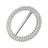 Round Silver Slider Buckle with Sparkling Rhinestone for Chair Band, Arts & Crafts