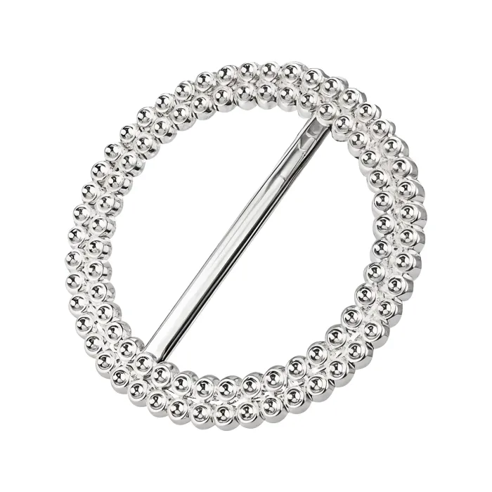 Round Silver Slider Buckle with Sparkling Rhinestone for Chair Band, Arts & Crafts