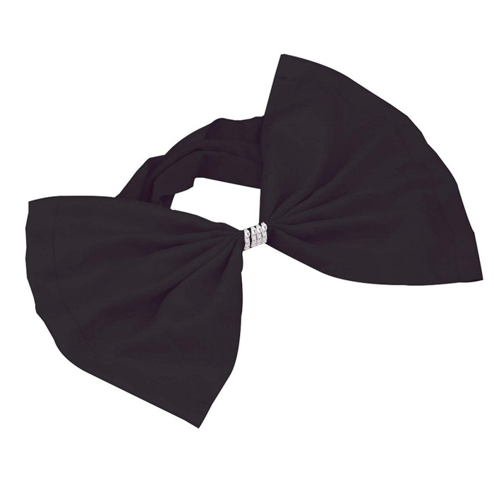 Wider Chair Bows Sash Band with Slider Buckle, Black, 1pc