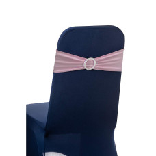 Baby Pink Spandex Chair Band with Slider Buckle Stretchy Chair Band Sash, 1pc