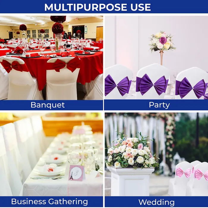 Wider Chair Bows Sash Band with Slider Buckle, Royal Blue, 1pc