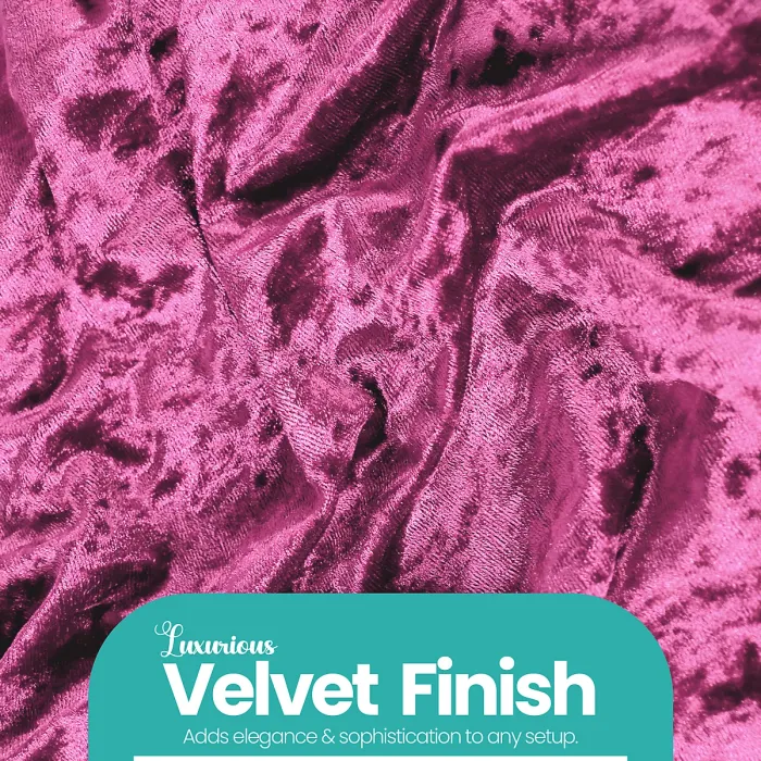 Velvet Chair Band Glitz Shiny Fabric Strechy Chair Band Sash, Pink, 1pc