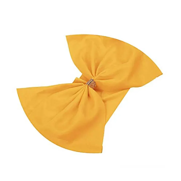 10pcs Wider Chair Bows Sash Band with Slider Buckle, Gold