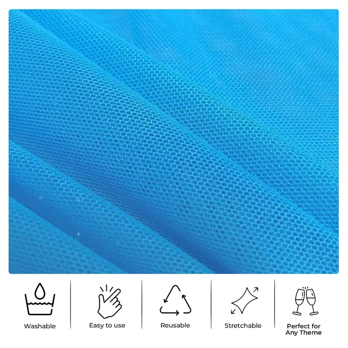 10pcs Wider Chair Bows Sash Band with Slider Buckle, Turquoise