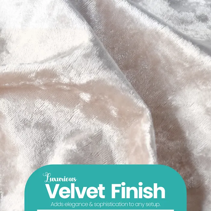 Pack of 10 Velvet Chair Band Glitz Shiny Fabric Strechy Chair Band Sash, Blush Pink