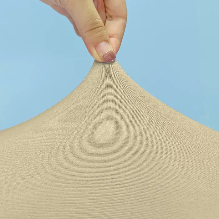 10pcs Spandex Chair Cover Front Flat Slipcovers Removable Washable, Champagne