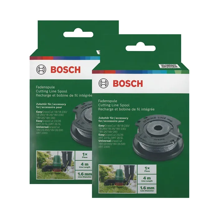 Bosch EasyGrass Type Trimmer Spool Cutting Line (4.5m x 1.6mm, Pack of 2, F016800569)
