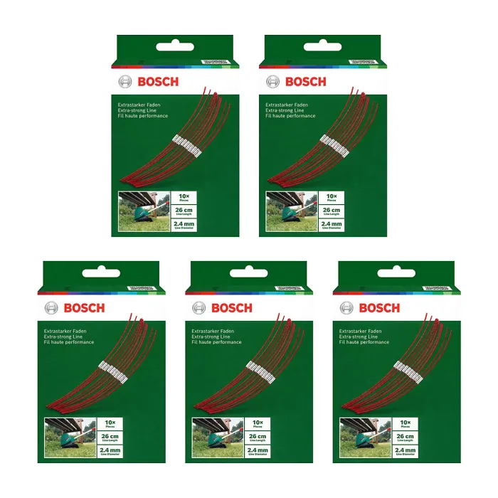Bosch ART26 Combitrim Series 26cm x 2.4mm Extra Strong Line (5 x Pack of 10)