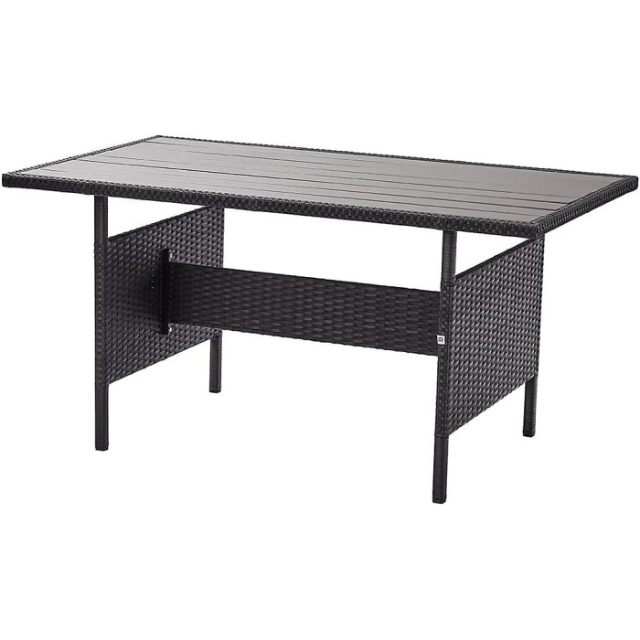 Nustone L-Shaped Corner Rattan Garden Furniture Lounge Dining Set for Seating 8 People In Black