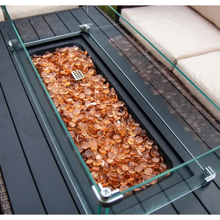 Nustone Rattan Garden Furniture Lounge Dining Set for Seating 7 People With 3 Seater Sofa, 2 Armchairs and 2 Stools