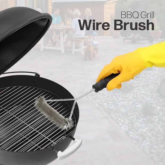 Triangle BBQ Grill Cleaning Brush 3-Sided Grill Cleaner with Bristles Deep Cleaning Wire Brush for BBQ Grills & Smoker Grates