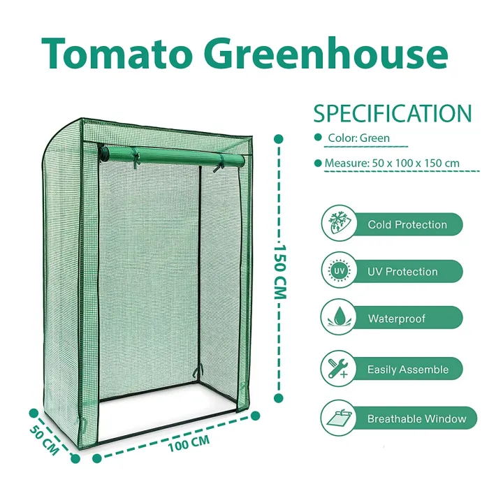 Tomato Greenhouse Reinforced Frame & Cover Outdoor Garden Plant Grow Green House