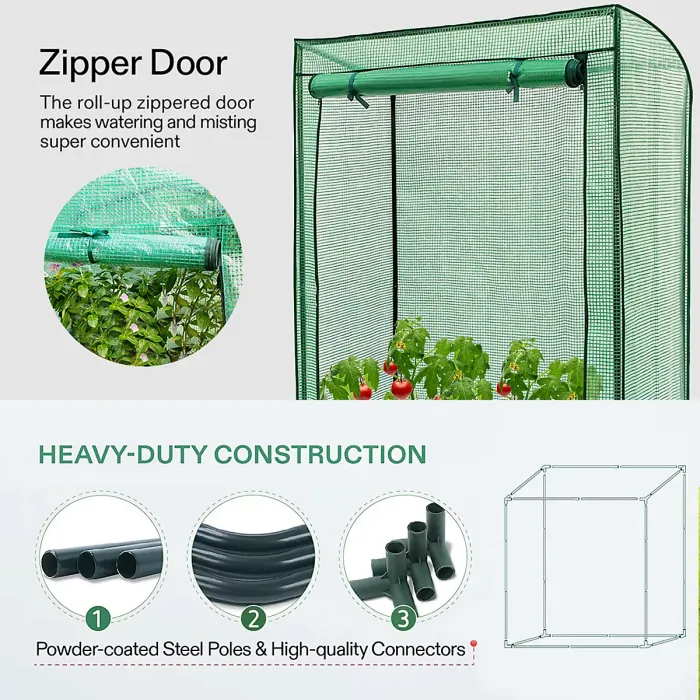 Tomato Greenhouse Reinforced Frame & Cover Outdoor Garden Plant Grow Green House