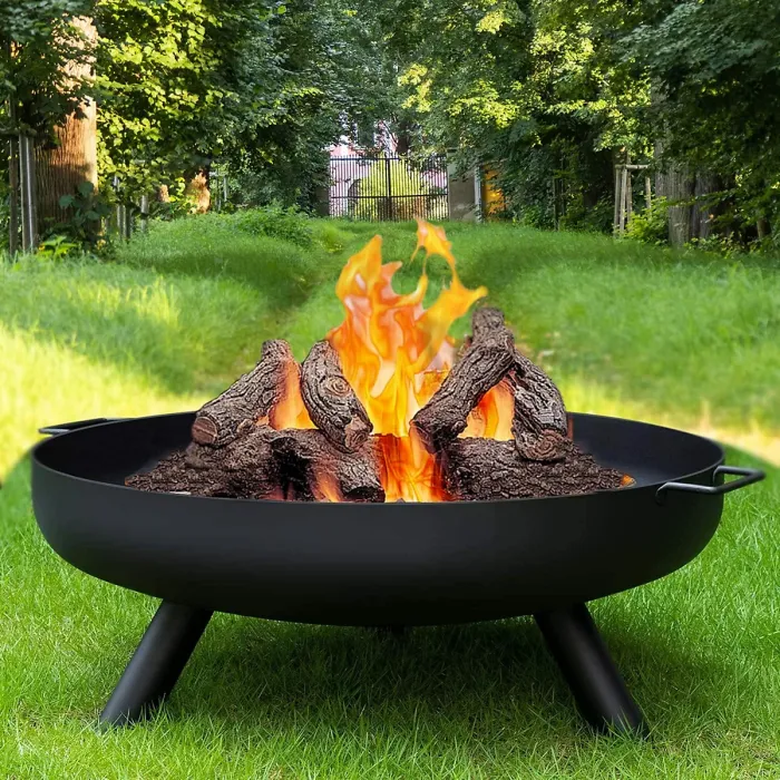 Outdoor Fire Pit, Fire Pits for Garden, BBQ Fire Brazier for Camping Picnic, Steel Fire Bowl Patio Heaters Charcoal Log Wood
