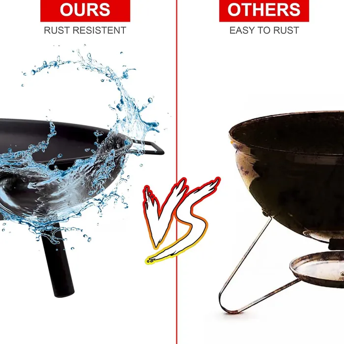 Outdoor Fire Pit, Fire Pits for Garden, BBQ Fire Brazier for Camping Picnic, Steel Fire Bowl Patio Heaters Charcoal Log Wood