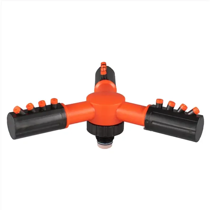 3 Arm Rotating Lawn Sprinkler, Adjustable Spray Angles, 85m2 Coverage
