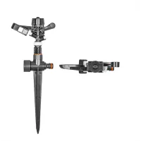 Pulsating Lawn Sprinkler on Spike - White Line - designed to cater to your lawn's specific watering needs.