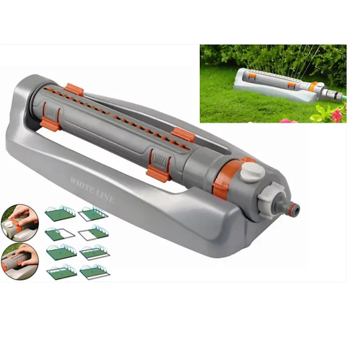 Metal Variable-Width Oscillating Sprinkler White Line - designed to cater to your lawn's specific watering needs.
