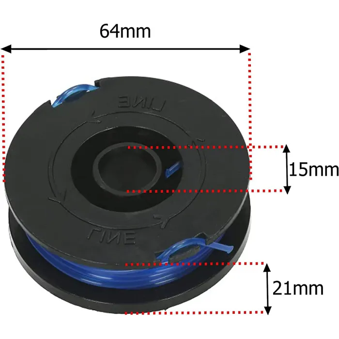 SPARES2GO 5m Line & Spool compatible with Qualcast GT2826 Strimmer Trimmer