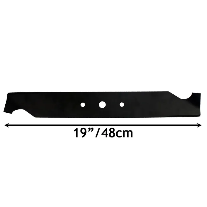 SPARES2GO Hi Lift Cutting Blade compatible with Hater Motif 433H 434H Lawnmower Mower 19" 48cm