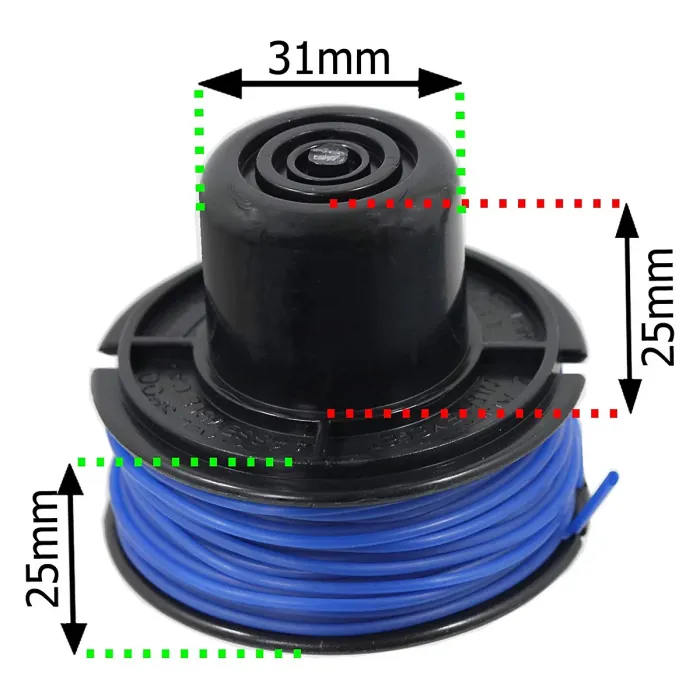 SPARES2GO Bump Feed Line Spool compatible with Black & Decker GL250 GL310 GL360 Strimmer Trimmer (9m x 1.5mm)