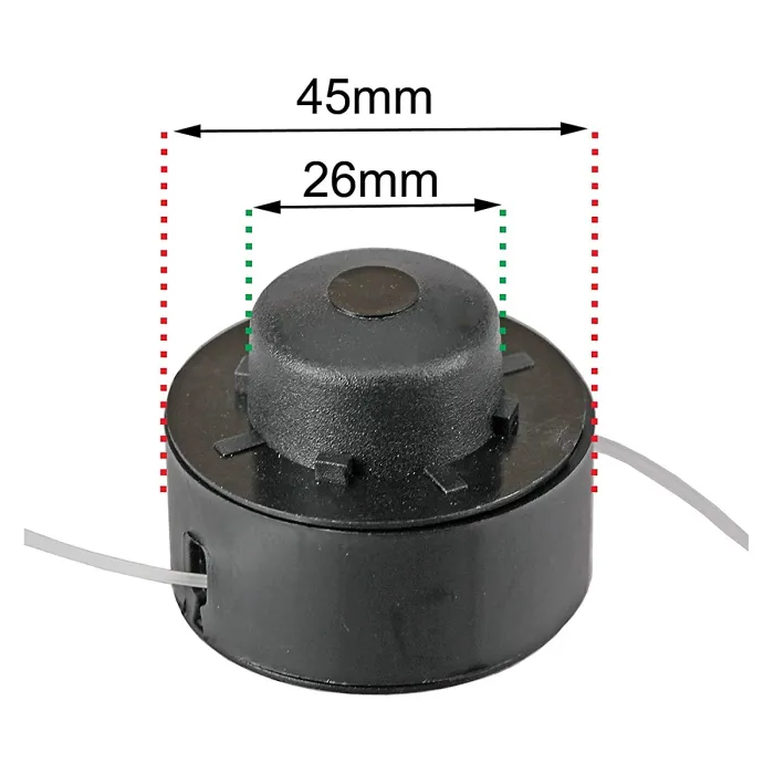 SPARES2GO 2m Dual Line & Spool compatible with Powerbase 250W (597645) Strimmer Trimmer (1.3mm)