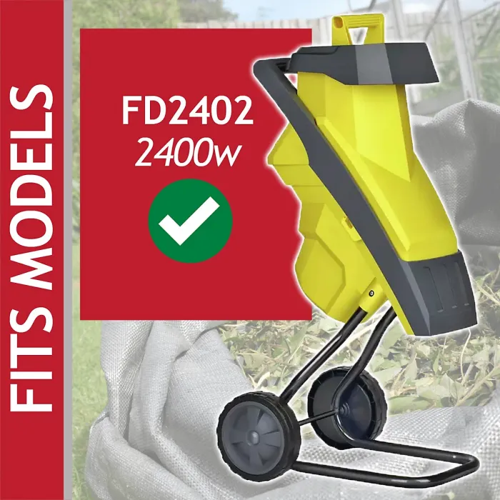 SPARES2GO Metal Blade compatible with Challenge Xtreme FD2402 2400W Garden Shredder (19.5cm)