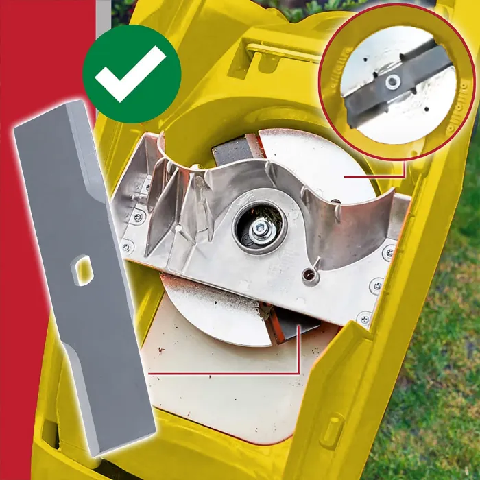 SPARES2GO Metal Blade compatible with Challenge Xtreme FD2402 2400W Garden Shredder (19.5cm)