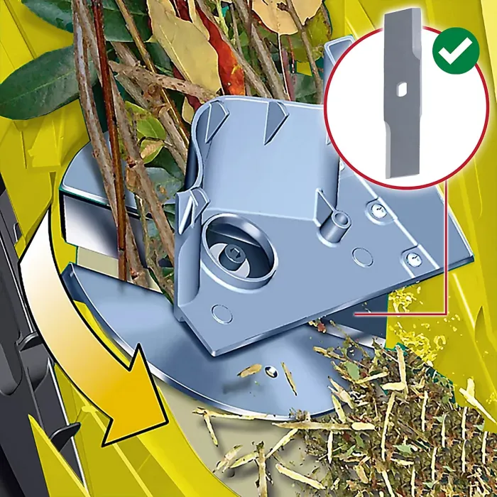 SPARES2GO Metal Blade compatible with Challenge Xtreme FD2402 2400W Garden Shredder (19.5cm)