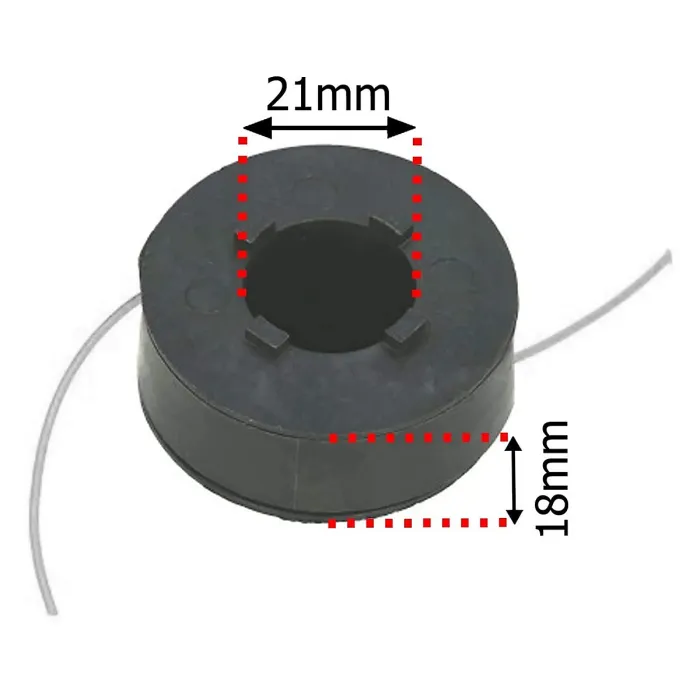 SPARES2GO Spool Line & Cover compatible with Challenge DCHG18 SRT350B MIG-ZP-250 Strimmer Trimmer