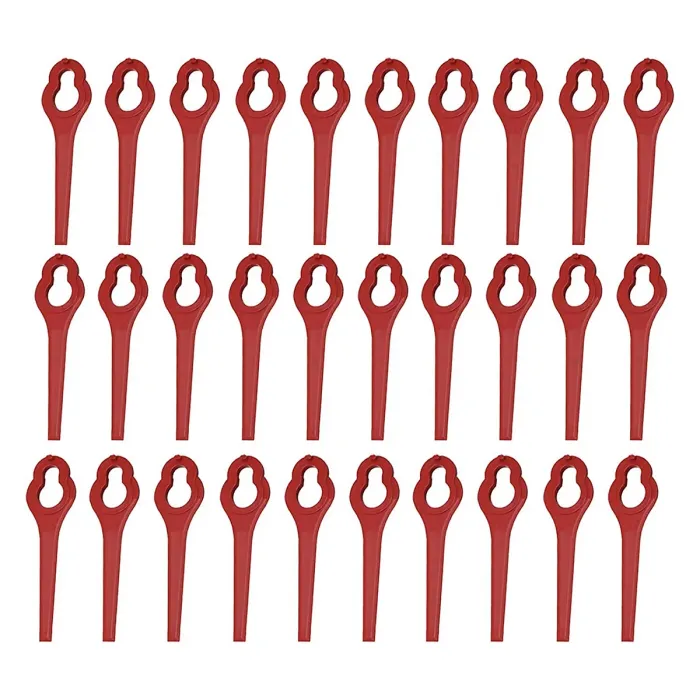 SPARES2GO Plastic Blades compatible with Ferrex 20v 40v Cordless Grass Trimmer (Pack of 30)