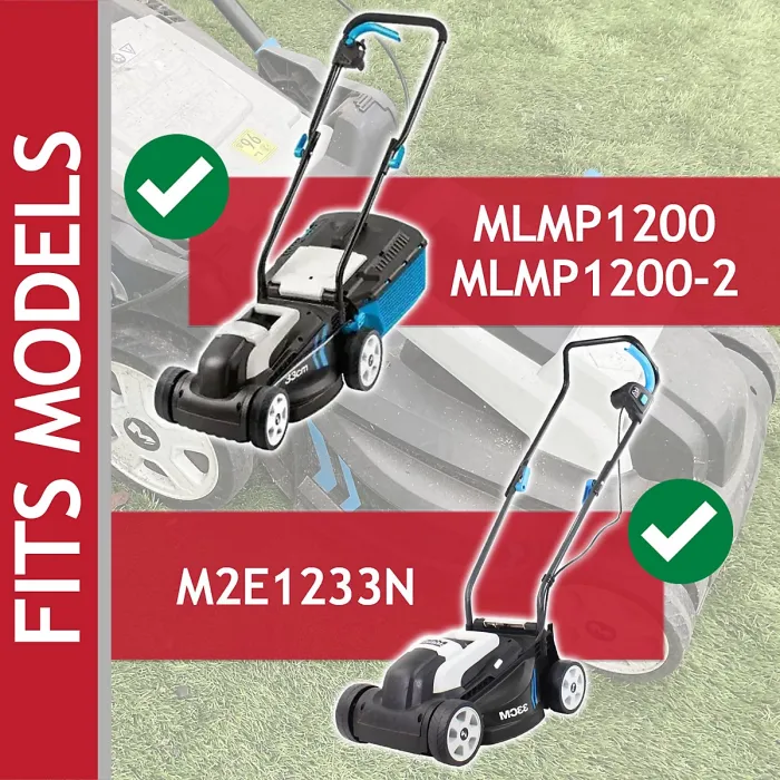 SPARES2GO Metal Blade compatible with Mac Allister MLMP1200 MLMP1200-2 M2E1233N Lawnmower (32cm)