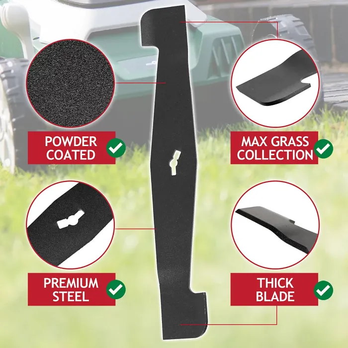 SPARES2GO Metal Blade compatible with B&Q OPP FPLM1000-2 Lawnmower (32cm)