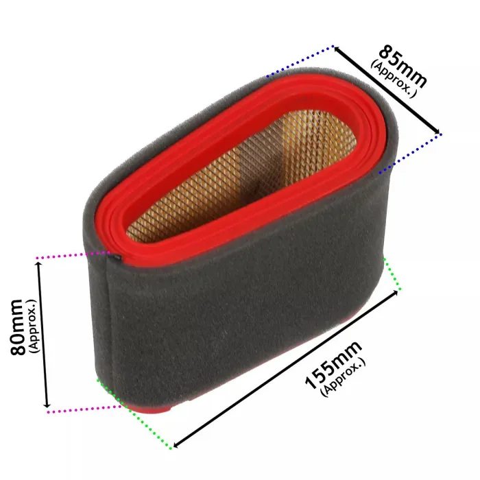 SPARES2GO Air Filter for Stiga Estate 2084 2084H Lawnmower Collector Tornado