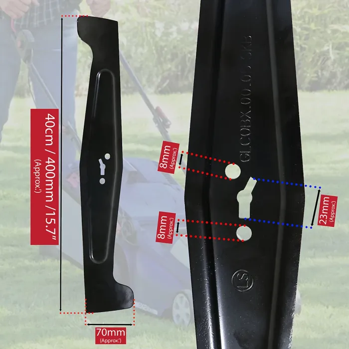 SPARES2GO Blade for Spear & Jackson S4042X2CR Lawnmower Mower Grass Metal Cutter 40cm x 2
