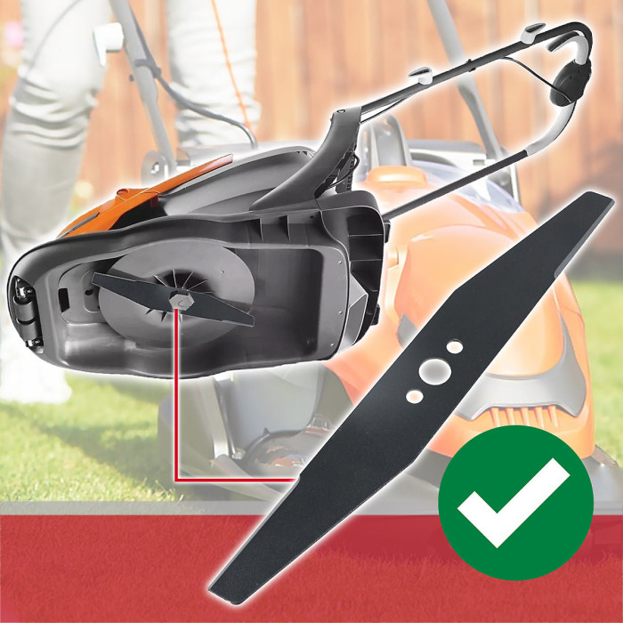 SPARES2GO Blade for Flymo Easi Glide 300 Hover Micro Compact HC300 MC300 FLY004 Lawnmower (30cm) + Spacers