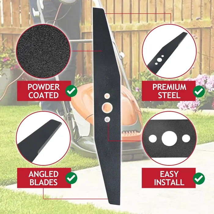 SPARES2GO Blade for Flymo Easi Glide 300 Hover Micro Compact HC300 MC300 FLY004 Lawnmower (30cm) + Spacers