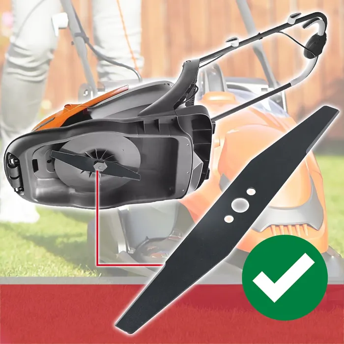 SPARES2GO Metal Blade compatible with Flymo Easi Glide 300 Hover Vac 280 Micro Compact HC300 MC300 FLY004 Lawnmower (30cm)