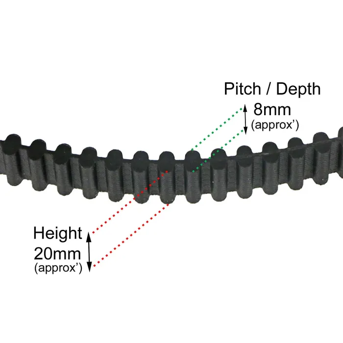 SPARES2GO Timing Belt compatible with CastelGarden Ride on Lawnmower Tractor