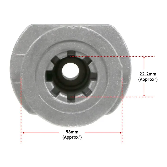 SPARES2GO Blade Boss Adaptor Hub 22.2mm compatible with Castel Garden Twincut Stiga Lawnking Champion Lawnmowers