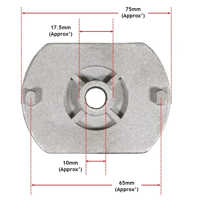 SPARES2GO Blade Boss Adaptor Hub 22.2mm compatible with Castel Garden Twincut Stiga Lawnking Champion Lawnmowers