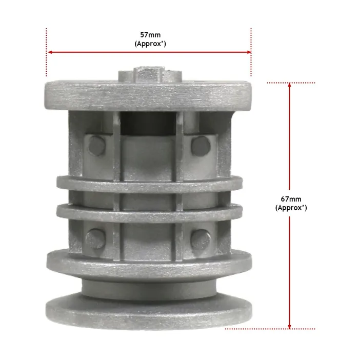 SPARES2GO Blade Boss Adaptor Hub 22.2mm compatible with Castel Garden Twincut Stiga Lawnking Champion Lawnmowers