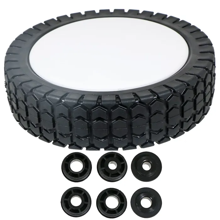 SPARES2GO 7" Tyre Wheel for Lawnmower with Reducer Bushes (175mm)